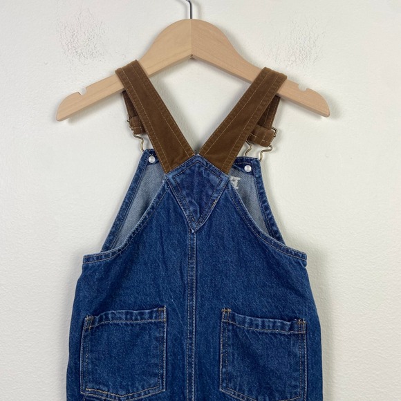 Vintage Jeans Wear Baby Toddler 24M Overalls Football Embroidered Retro Fall - Picture 6 of 7
